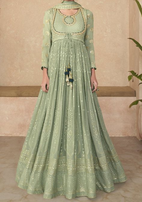 Sayuri Mariyah Party Wear Anarkali Suit - db23235 Party Wear Anarkali, Silk Anarkali Suits, Floor Length Anarkali, Georgette Anarkali, Gown Suit, Georgette Dupatta, Readymade Saree, Designer Anarkali, Anarkali Gown