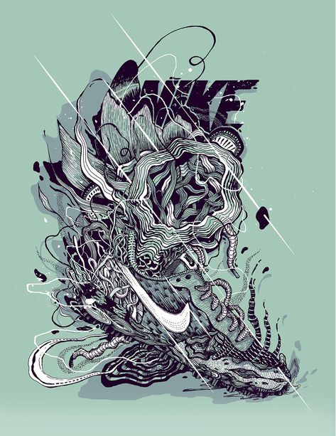 Nike Artwork, Nike Prints, Cool Cartoon Drawings, Nike Poster, Samurai Artwork, Nike Wallpaper, Poster Artwork, Cool Cartoons, Cartoon Drawings