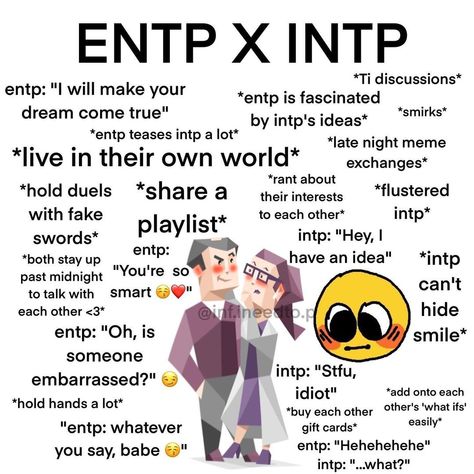 Intp Mbti Romantic, Mbti Ship Dynamics Intp Infj, Entp X Intp Friendship, Intp Compatibility Chart, Intp X Intp Ship, Entp X Intp Mbti Ship, Entp X Intp Relationship, Intp Ship Dynamics, Intp Entp Ship