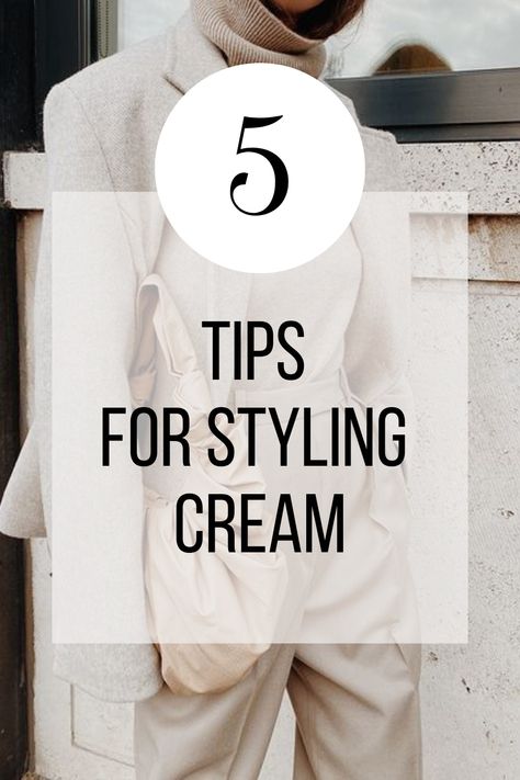 Cream Outfits Ideas | Fall Trend Edit - the gray details Fall 2023 Color Trends, Cream Boots Outfit, Cream Jeans Outfit, Cream Blazer Outfit, Cream Pants Outfit, 2023 Color Trends, Cream Sweater Outfit, Beige Pants Outfit, White Leather Pants