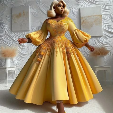 Whoops 🤭🤭 I did it again in 🟡💛🟡💛. #aifashiondesigner #midjourneyartist #lagosdesigner #fashionillustrator Changing Dresses, Muslim Wedding Gown, Modest Dresses Fashion, Church Clothes, Shweshwe Dresses, I Did It Again, Max Dress, African Inspired Clothing, Outfit Wedding