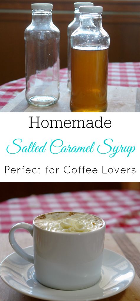 Salted Caramel Syrup Recipes, Salted Caramel Syrup Coffee, Salted Caramel Coffee Syrup Recipe, Salted Caramel Coffee Syrup, Caramel Syrup For Coffee, Caramel Coffee Syrup, Diy Syrup, Salted Caramel Syrup, Salted Caramel Latte