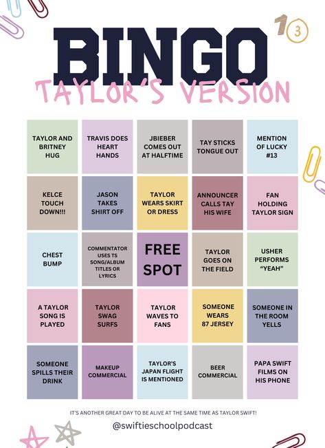 Taylor Swift Bingo, 13th Birthday Party Ideas For Teens, Taylor Swift Games, Taylor Swift Book, Taylor Swift Birthday Party Ideas, Taylor Swift Jokes, Swift Party, Friends Tv Quotes, Bachelorette Planning