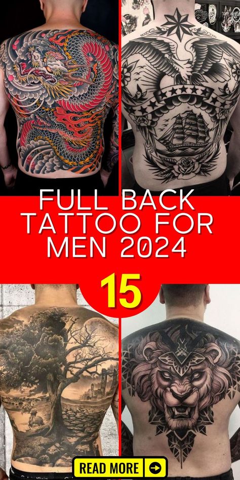 Embrace the fusion of tradition and innovation with Full Back Tattoo for Men 2024, featuring design ideas inspired by Japanese excellence. Immerse yourself in the symbolism of Japanese koi and dragon motifs, exploring traditional and awesome inspirations. Elevate your body art with a full back tattoo that captivates and mesmerizes. Full Back Tattoo Ideas Men, Large Back Tattoos Men, Full Back Tattoo For Men Design, Full Back Piece Tattoo Men, Full Back Tattoo For Men Ideas, Full Back Tattoos For Guys, Mens Back Tattoo Ideas Unique, Back Tattoos For Guys Full, Full Back Tattoo For Men