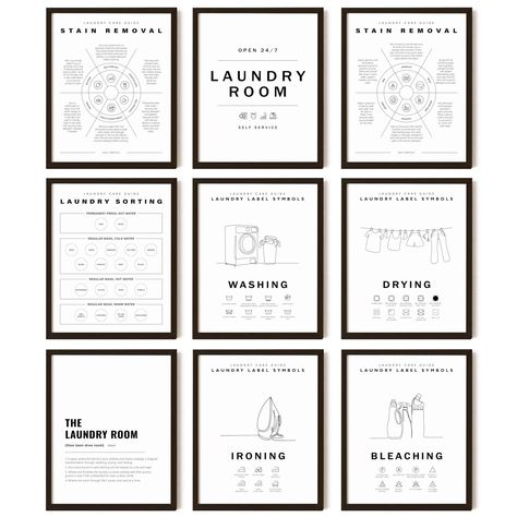 PRICES MAY VARY. Stylish Utility: Enhance your laundry space with our posters that blend laundry room signs wall decor and laundry decor for laundry room, making them both decorative and informative. Comprehensive Set: This collection includes 9 large 8x10" posters featuring laundry symbols chart, laundry sign decor, and laundry decorations for laundry room to complete your space. Ideal Housewarming Gift: Perfect as a thoughtful gift, these wash, dry, fold guide pictures are great for anyone set Blockburg Interior Ideas, Laundry Detergent Decals Bloxburg, Bloxburg Picture Codes Aesthetic, Bloxburg Laundry Room Decals, Laundry Room Decals Bloxburg, Decor For Laundry Room, Bloxburg Laundry Room Ideas, Laundry Room Accessories, Painting Decals