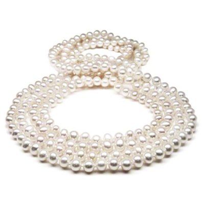 Amazon.com: HinsonGayle Glamour Collection Handpicked Ultra-Luster 6.0-6.5mm White Cultured Pearl Rope Necklace (82 Inches): HinsonGayle: Jewelry Pearl Rope, Fine Pearl Jewelry, Pearl Farm, Pearl Strands Necklace, Iridescent White, Infinity Jewelry, Pearl Collection, Pearl Strands, Rope Necklace