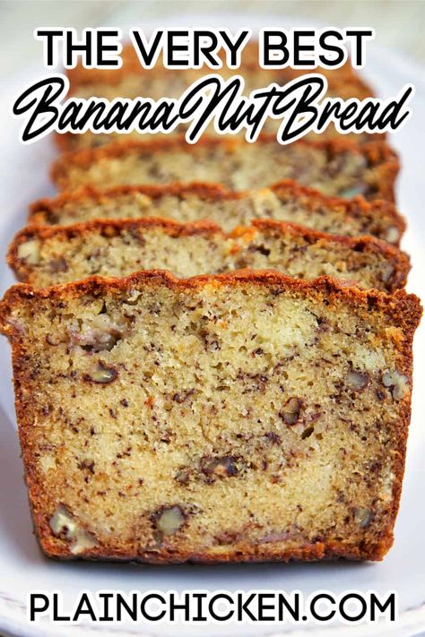 Best Banana Nut Bread, Banana Bread Recipe Easy Moist, Buttermilk Banana Bread, Banana Nut Bread Recipe, Nut Bread Recipe, Banana Walnut Bread, Banana Bread Recipe Moist, Buttermilk Recipes, Moist Banana Bread