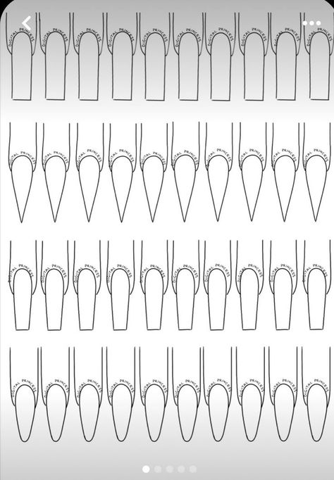 Printable Nail Art Templates Long, Hand Outline Drawing With Nails, Free Printable Nail Art Template, Nail Base Drawing, How To Draw Nails, Nails Drawing Ideas, Nail Design Template, Printable Nail Art Templates, Nails Template