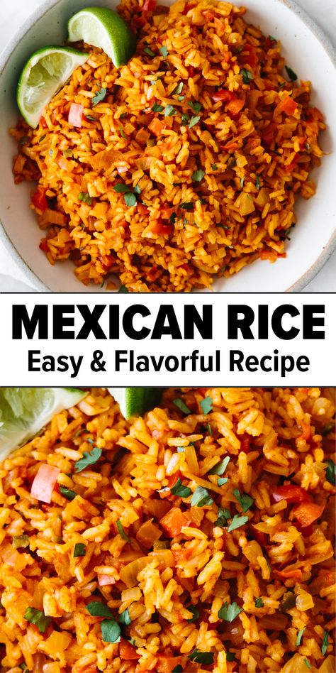 Easy Mexican Rice Mexican Rice Recipe Easy, Easy Mexican Rice, Mexican Rice Easy, Mexican Rice Recipes, Healthy Dinner Recipes For Family, Rice Side Dishes, Easy Rice Recipes, Salad Pasta, Mexican Dinner