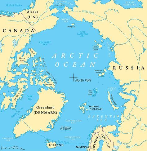 The Marginal Seas Of The Arctic Ocean - WorldAtlas Svalbard Norway, Bering Strait, Gulf Of Alaska, Sea Map, Bear Island, Baffin Island, Sea Queen, Victoria Island, Arctic Sea