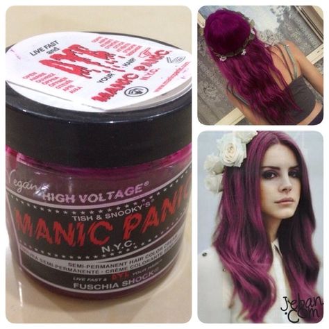 Manic Panic Fuschia Shock, Hair Dyed, Beautiful Hair Color, Fantasy Hair, Manic Panic, Unicorn Hair, Dr Oz, Trendy Hair, Dye My Hair