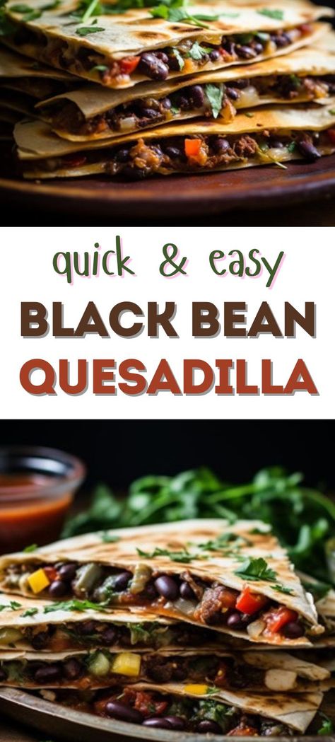 An appetizing black bean quesadilla cut into slices, showcasing its cheesy, flavorful filling. This easy and quick recipe is perfect for busy weeknights. #BlackBeanQuesadilla #QuickRecipes #EasyMeals Bean Quesadilla Recipes, Black Bean Quesadilla Recipes, Bean Quesadilla, Black Bean Quesadilla, Anti Inflammation Recipes, Quesadilla Recipe, Quesadilla Recipes, Cheap Dinners, Delicious Breakfast Recipes