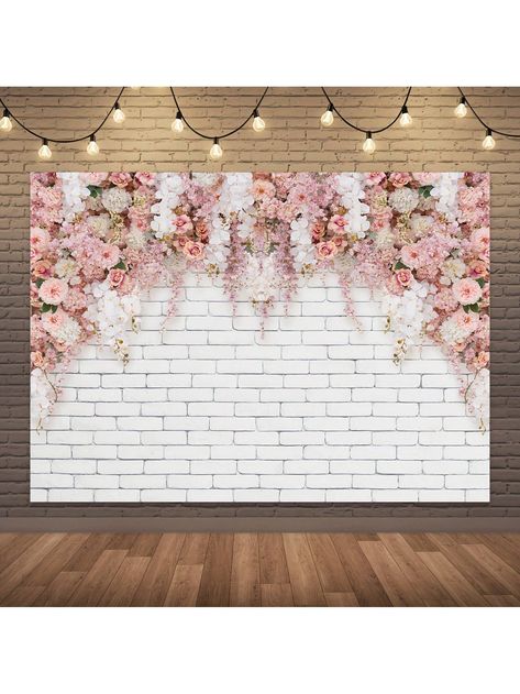 1pc, Wedding Flower Wall Background Polyester Fabric Pink Bridal Brick Flowers Blooming Romantic Rose Plants Elegant Photography Background Bridal And Wedding Photography Studio Multicolor    Polyester     Event & Party Supplies, size features are:Bust: ,Length: ,Sleeve Length: Wedding Flower Wall Backdrop, Backdrop Fabric, Wedding Photo Studio, Photo Backdrop Wedding, Flower Wall Wedding, Rose Plant, Flower Wall Backdrop, Women Photography, Wedding Photography Studio