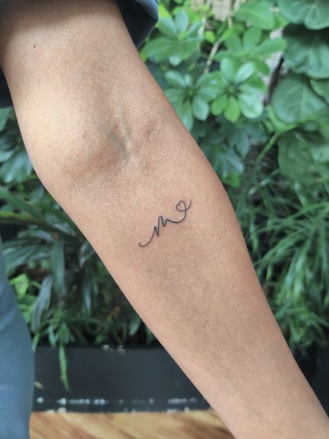 #calligraphy #m #letterm #lettertattoo #minimaltattoo R And M Tattoo, Small M Tattoo, Cursive M Tattoo, M With Heart, M Letter Tattoo, Letter M Tattoo, M Tattoo Letter, Letter M Tattoos, Calligraphy M