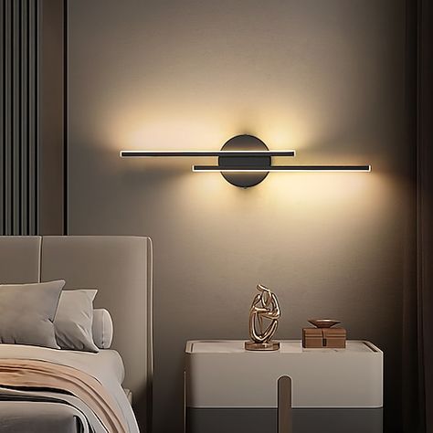 Easy Renovations, Contemporary Lighting Design, Fitted Bedrooms, Hemma Diy, Black Wall Lamps, Luminaire Mural, Lampe Design, Modern Wall Lights, Mode Design