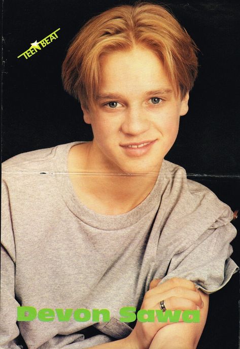 Devon Sawa (Teen Beat) Whipstaff Manor, Devon Sawa, Matthew Lawrence, Celeb Crush, Heath Ledger, Blonde Boys, Christina Ricci, Alain Delon, Pretty Men