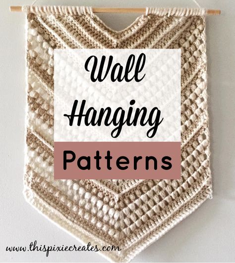 Crochet Wall Hanging Nursery, Wall Hanging Crochet Free Pattern, Crochet Wall Art Pattern Free, Crochet Wall Decor Free Pattern, Crochet Wall Hanging Pattern Free, Crochet Wall Hanging Patterns, Crochet Wall Hanging Pattern, Middle School Classroom Decor, Crochet Wall Hanging