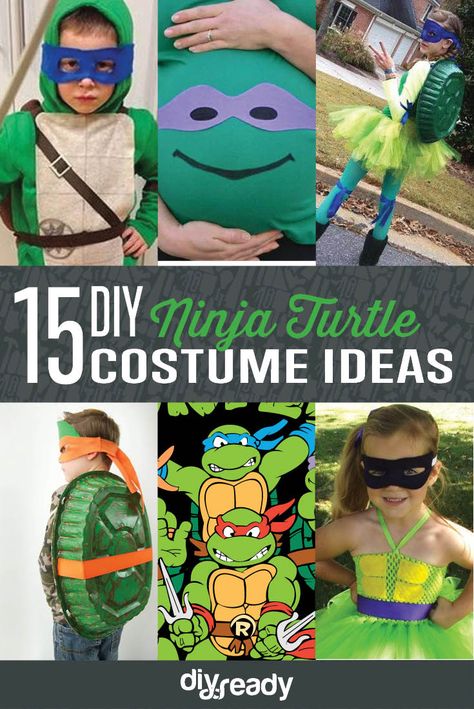 15 ideias DIY tartaruga ninja Traje: Cowabunga! Leonardo Ninja Turtle Costume, Kids Ninja Turtle Costume, Teenage Mutant Ninja Turtles Halloween, Teenage Mutant Ninja Turtles Halloween Costume, Diy Ninja Turtle Costume, Adult Costumes Diy, Ninja Turtle Shells, Diy Ninja, Teenage Mutant Ninja Turtles Costume