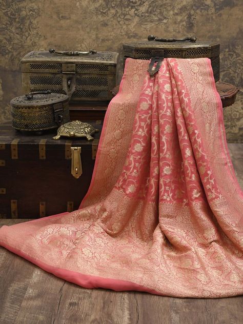 Baby Pink Saree, Peach Saree, Indian Sari Dress, Wedding Saree Collection, Sari Dress, Pakistani Fashion Casual, Saree Designs Party Wear, Saree Models, Saree Trends