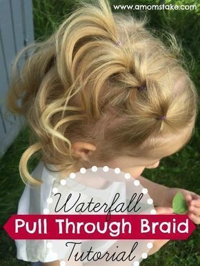 Girl Hair Dos, Pull Through Braid, Toddler Hairstyles Girl, Braid Tutorial, Penteado Cabelo Curto, Easy Hair, Pull Through