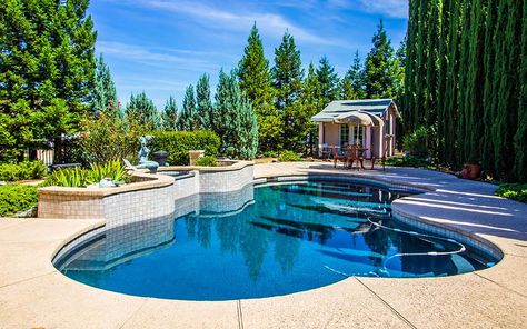 Salt Finish Concrete, Tub Resurfacing, Concrete Pool Deck, Decks Around Pools, Patio Railing, Concrete Deck, Swimming Pool Decks, Pool Finishes, Pool Home