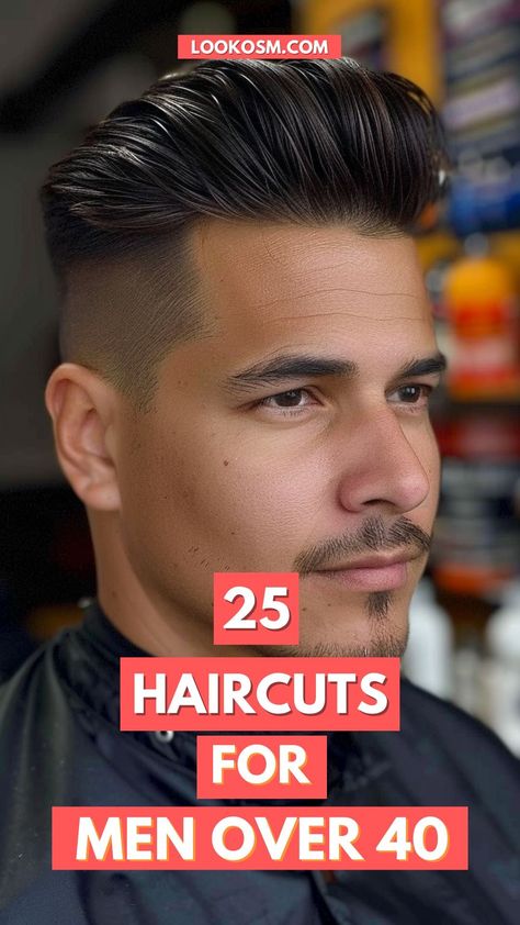 25 Haircuts for Men Over 40 That Boost Confidence Mens Hairstyles For Thick Straight Hair, Types Of Men Haircut, One Sided Haircut For Men, Men S Hairstyle, Men Haircut 40s, Men 40s Hairstyle, Men’s Haircut 40s, Mens Long On Top Short On Sides, Mens Hairstyling Tips