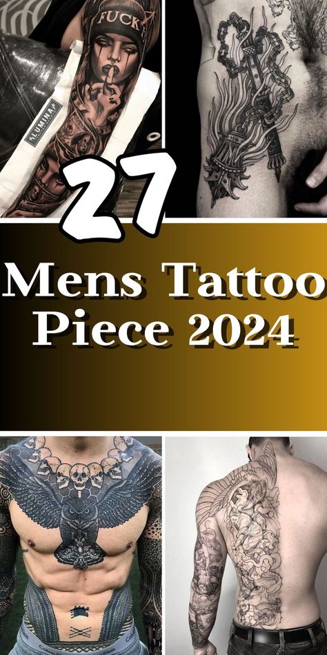 Explore the pinnacle of men's tattoos in 2024. Get inspired with creative chest and back ink ideas that symbolize strength, resilience, and personal stories Men’s Chest And Arm Tattoos, Mens Strength Tattoo, Man In The Arena Tattoo, Side Torso Tattoo Men, Men's Tattoo Ideas Chest, Men Side Tattoos, Top Of Back Tattoos For Guys, Tattoo Back Man, Full Stomach Tattoos Men