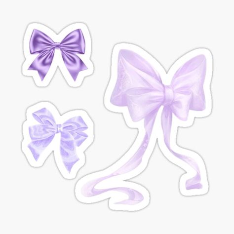 "purple bows sticker pack" Sticker for Sale by audreycore Cute Purple Stickers Printable, Purple Cute Stickers, Purple Scrapbook Stickers, Purple Scrapbook Design, Purple Design For Scrapbook, Cute Stickers Aesthetic Purple, Journal Stickers Purple, Purple Stickers Printable, Pastel Purple Stickers