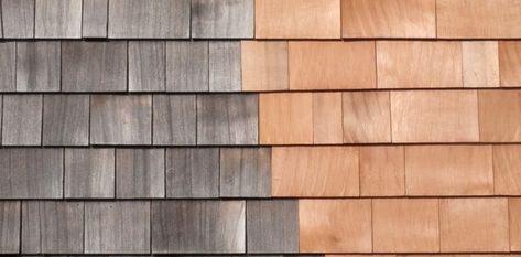 cedar siding maintenance Homes With Cedar Siding, Painted Cedar Siding Exterior Colors, Cedar Shake Cabin Exterior, Cedar Lap Siding Exterior, Diy Cedar Shake Siding, Cedar Cabin Exterior, Natural Cedar Siding Exterior, Weathered Cedar Siding, Painting Cedar Siding