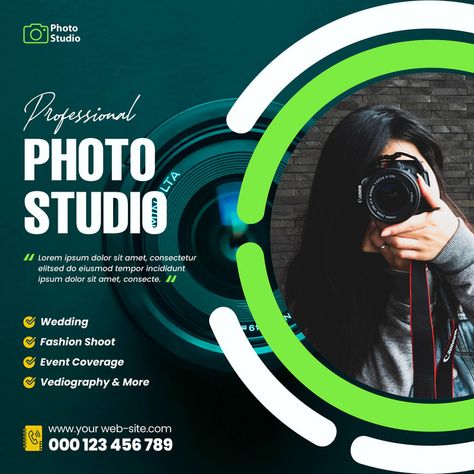 Photography Banner Design Graphics, Photoshop Social Media Post, Photo Studio Flyer Design, Photo Studio Poster Design, Photography Social Media Post Ideas, Pikbest Graphic Design Templates, Photo Studio Banner Design, Photography Banner Design, Photo Studio Design Ideas