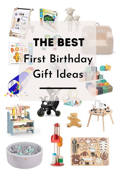 One Year Old Gift Ideas, Best First Birthday Gifts, Boy First Birthday Gift, 1st Birthday Boy Gifts, Birthday Gift Guide, One Year Old Birthday, 1st Birthday Presents, First Birthday Presents, One Year Birthday