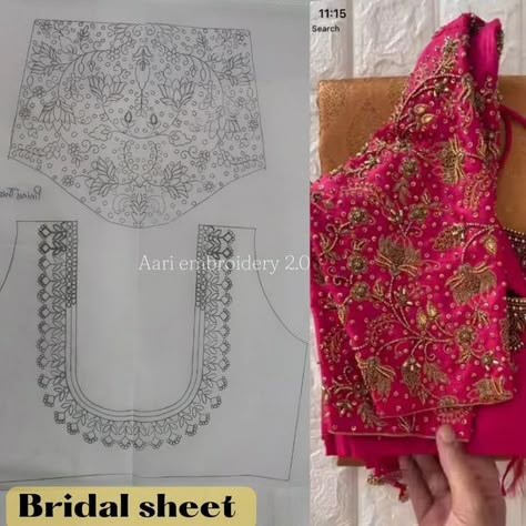 Aari Embroidery 2.0 on Instagram: "Bridal tracing paper full aari work details plastic paper Long time use Aari embroidery 2.0 The next Level of Art #aariembroidery2_0 #aariwork #blousedesigns #bridalmakeup #bridalblouse #aariembroidery #aariembroiderytutorial #trending #viral #instagram #love #explorepage #instagood #explore #fashion #follow #tiktok #like #likeforlikes #followforfollowback #photography" Aari Work Tracing Paper Designs, Maggam Work Tracing Designs For Blouse, Aari Blouse Tracing Paper, Tracing For Aari Work, Aari Work Trace Paper Designs For Blouse Hand, Trending Aari Work Designs, Trace Design For Aari Work, Maggam Work Tracing Paper, Trace Aari Design