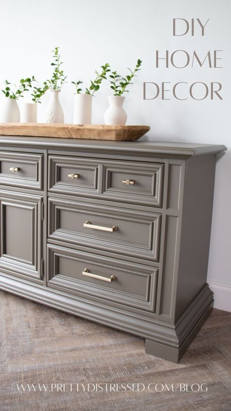 Refinished Dresser Diy, Revamp Furniture, Bedroom Furniture Makeover, Refinishing Furniture Diy, Painted Bedroom Furniture, Box Furniture, Affordable Modern Furniture, Diy Furniture Renovation, Diy Dresser