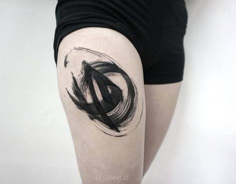 Blackwork Brush Stroke Tattoos by Lee Stewart Instagram Amsterdam, Brush Tattoo, Tattoo Themes, Tattoo Forearm, New Tattoo Designs, Mens Shoulder Tattoo, Geometric Tattoos, Arm Band Tattoo, Trash Polka