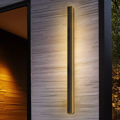 This modern linear waterproof wall light can be used indoors and outdoors. It is made of selected and has excellent acrylic shade. It is high quality and cost-effective. We can condense simple life into this lamp, which is used for the courtyard terrace aisle stairwell. This wall sconce adopts a stylish and simple elegant appearance design, which adds a modern sense to the building wall. The rectangle wall lamp presents a unique lighting effect when lighting and indoor house wall lights can be i Porch Wall Lights, Courtyard Terrace, Building Wall, Black Outdoor Wall Lights, Porch Wall, Waterproof Wall, Acrylic Led, Linear Lighting, Outdoor Porch