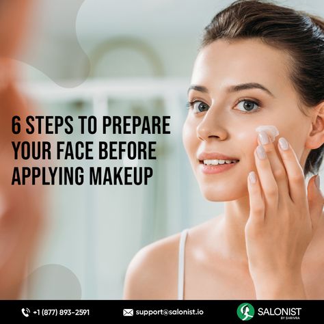 Have you observed #makeup looks different on the face of #models and actresses? Are they doing anything different?  Our curated steps will definitely prepare your #skin for runway-worthy makeup.   #Salon #SalonSoftware #SalonTips #BeautyTips #BridalMakup How To Prepare Face For Makeup, Bridal Makup, Salon Software, Makeup Salon, How To Apply Makeup, Your Skin, The Face, Beauty Hacks, Makeup Looks