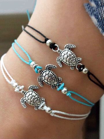 Anklets Online, Ankle Bracelets Diy, Ankle Jewelry, Women Anklets, Gold Anklet, Black Bracelet, Beaded Anklets, Foot Jewelry, Sea Turtles