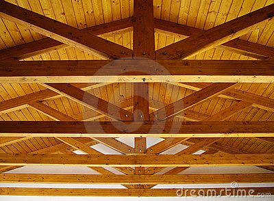 wooden beams | Wooden Roof Beams Stock Photography - Image: 7285582 Wooden Roof, Roof Beam, Support Beams, Forest Illustration, Exposed Beams, Wooden Beams, Roof Repair, Wooden Slats, Architectural Details