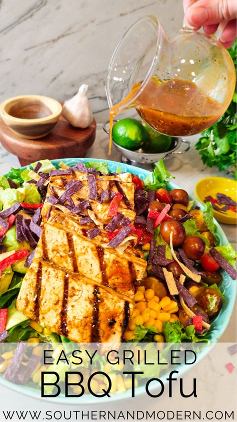 Grilled BBQ Tofu Balsamic Pasta Sauce, Easy Grilled Recipes, Barbecue Tofu Recipes, Vegan Grilling Recipes, Recipes Tofu, Vegetarian Grilling Recipes, Balsamic Pasta, Grilled Recipes, Tofu Marinade