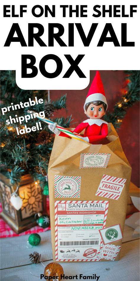 Elf On The Shelf Arrival Paper Airplane, Elf On The Shelf Arrival Envelope, Elf On The Shelf Ideas With Activities, Elf On The Shelf Paper Crafts, Elf On Shelf Arrival Ideas Fun, Elf On Shelf Kindness Ideas, Elf Box Ideas, Elf Moving Ideas, Elf On The Shelf Arrival Box Ideas