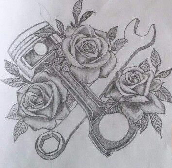 Wrench Tattoo, Piston Tattoo, Auto Tattoo, Datum Tattoo, Engine Tattoo, Truck Tattoo, Tool Tattoo, Mechanic Tattoo, Petit Tattoo