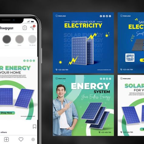 Solar Energy Social Media Template Solar Ads Design, Solar Panel Social Media Post, Solar Social Media Post, Solar Creative Ads, Solar Panel Ads, Solar Panel Creative Ads, Solar Ads, Fashion Banners, Solar Panels Design