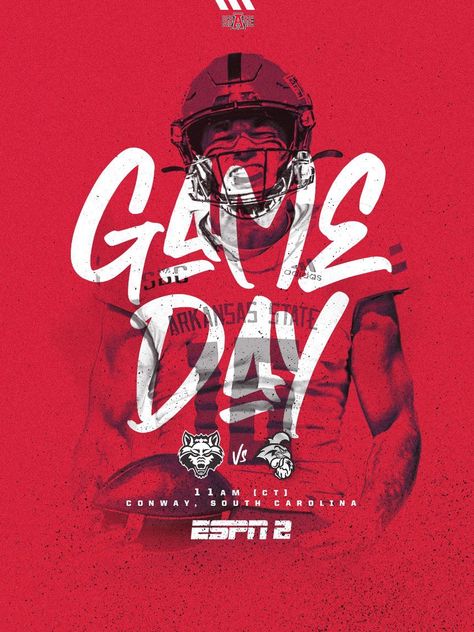 Gameday Graphics Football, Home Opener Sports Graphic, Sports Program Design, Game Day Social Media Graphics, Football Game Day Graphics, Social Media Sports Design, Game Day Sports Graphics, College Athletics Graphics, Gameday Sports Graphics