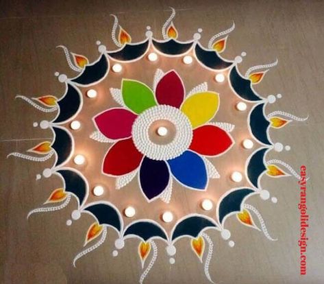 Minimal Rangoli Designs, Divali Ideas Rangoli, Vasal Kolam, Yogini Ekadashi, Ekadashi Rangoli, Easy And Simple Rangoli Designs, Ready Rangoli, Happy Diwali Animation, Rangoli Painting