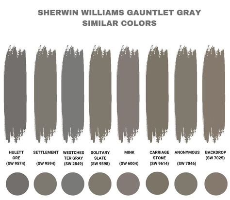 Dovetail Vs Gauntlet Gray, Gauntlet Gray Sherwin Williams, Gauntlet Gray, Kendall Charcoal, Chelsea Gray, Gray Painted Walls, Sherwin Williams Gray, Best Exterior Paint, Grey Palette