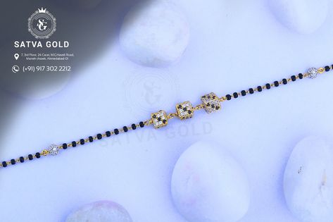 Mangalsutra Bracelet, Wrist Chain, Real Diamond Rings, Jewellery Showroom, Gold Mangalsutra Designs, Gold Mangalsutra, Mangalsutra Designs, Black Beaded Jewelry, Magical Jewelry