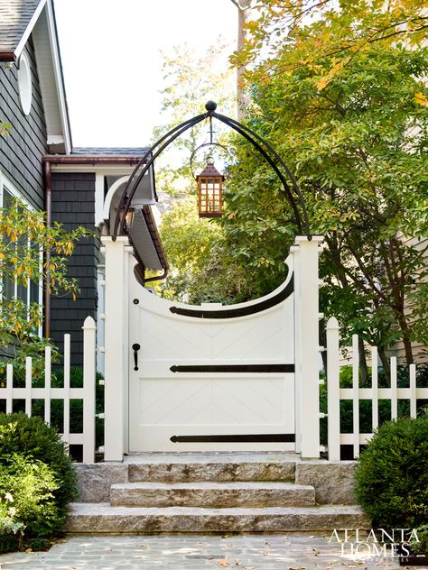 American Beauty | Atlanta Homes & Lifestyles Tor Design, Arch Gate, Backyard Gates, Garden Gate Design, Moon Gate, Garden Entrance, Casa Vintage, Front Gates, Wooden Gates