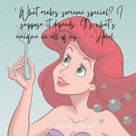 Mermaid Quotes Inspirational, Ariel Photoshoot, Ariel Quotes, Little Mermaid Nursery, Little Mermaid Quotes, Disney Characters Quotes, Ariel Aesthetic, Disney Graduation, Movie Quotes Inspirational