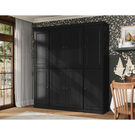 100% Solid Wood Kitchen China Pantry Buffet with Glass or Solid Wood Doors and 2-Drawer Kit by Palace Imports - 65" x 71.5" - Bed Bath & Beyond - 38870529 China Pantry, Wide Pantry, Pantry Cabinet Free Standing, Solid Wood Kitchens, Dish Storage, Kitchen Pantry Cabinets, Solid Wood Doors, Solid Doors, Happy House