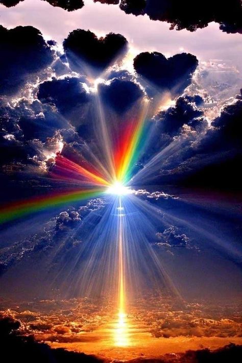 Rainbow Wallpaper Backgrounds, Beautiful Sunset Pictures, Cloud Heart, Gods Masterpiece, Jesus Love Images, Biblical Paintings, Beautiful Night Images, Dreamy Artwork, Love Wallpaper Backgrounds